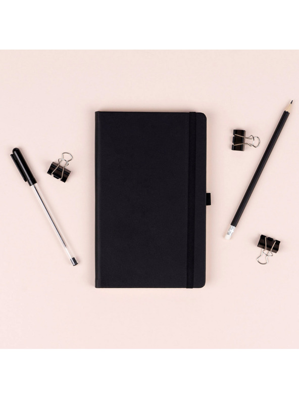 NOTIQUE NOTIQUE Notes Černý, linkovaný, 13 x 21 cm