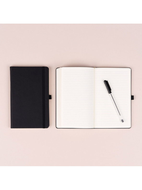 NOTIQUE NOTIQUE Notes Černý, linkovaný, 13 x 21 cm