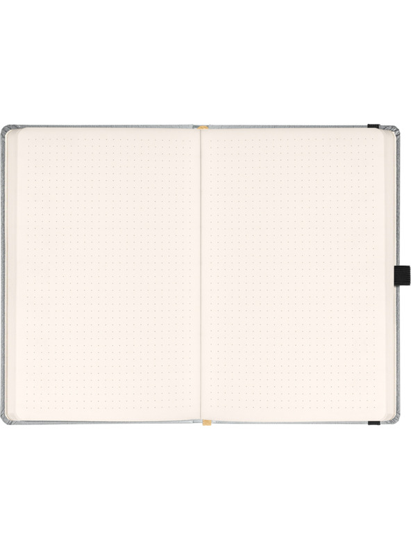 NOTIQUE NOTIQUE Notes Balacron, stříbrný, tečkovaný, 15 x 21 cm