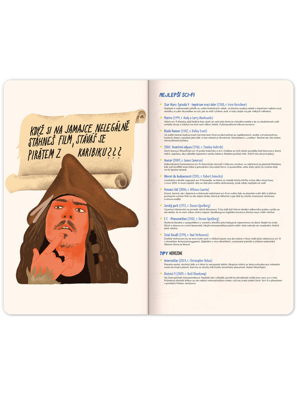 NOTIQUE NOTIQUE Notes Zápisník filmožrouta, 13 x 21 cm