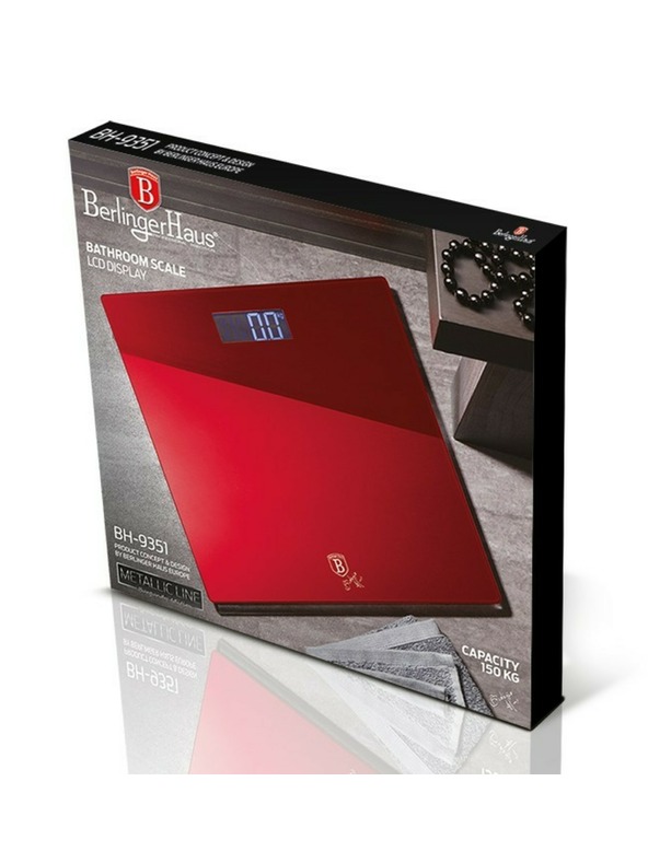 Berlingerhaus Osobní váha digitální 150 kg Burgundy Metallic Line BERLINGERHAUS