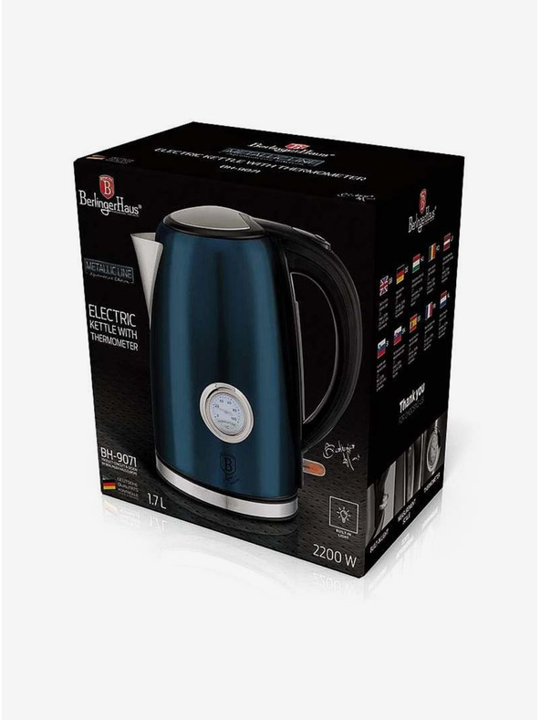 Berlingerhaus Rychlovarná konvice 1,7 l s teploměrem Aquamarine Metallic Line BERLINGERHAUS