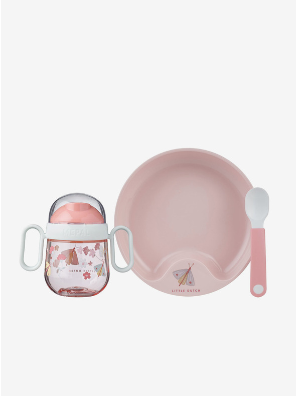 Mepal Dětská jídelní sada tří kusů v růžové barvě Mepal  Mio