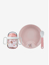Mepal Dětská jídelní sada tří kusů v růžové barvě Mepal  Mio
