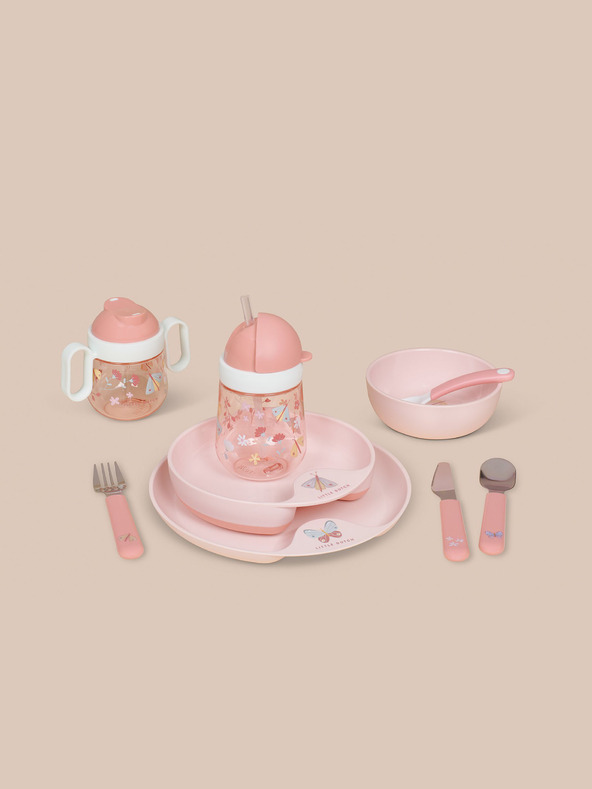 Mepal Dětská jídelní sada tří kusů v růžové barvě Mepal  Mio