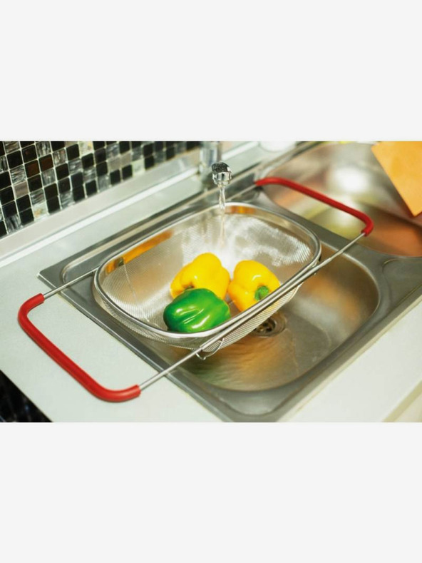 Berlingerhaus Nerezový cedník s výsuvnými rukojeťmi na dřez BERLINGERHAUS Burgundy