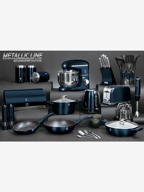 Berlingerhaus Kuchyňské náčiní s nástěnným držákem 7 ks Aquamarine Metallic Line BERLINGERHAUS