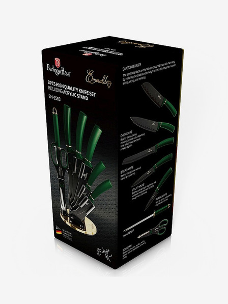 Berlingerhaus Sada nožů ve stojanu 8 ks BERLINGERHAUS Emerald Collection
