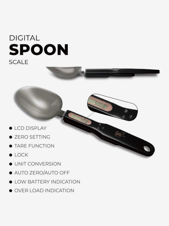 Berlingerhaus Elektronická vážící lžíce Black Rose Collection BERLINGERHAUS