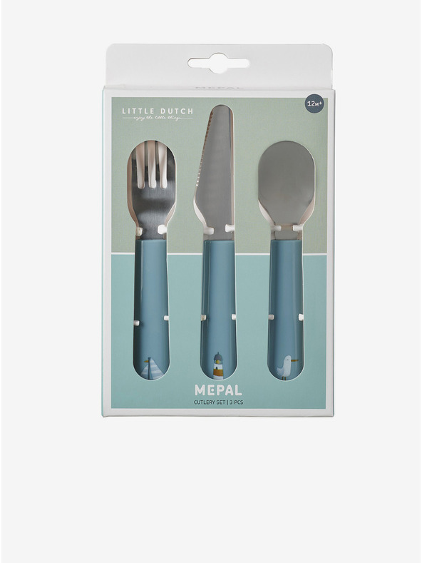 Mepal Sada dětské vidličky, nože a lžíce v modré barvě Mepal Mio (3 ks)