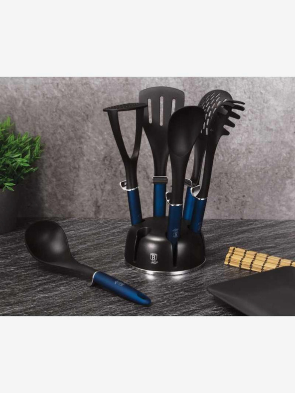 Berlingerhaus Sada kuchyňského náčiní ve stojanu BERLINGERHAUS Aquamarine Metallic Line  (7 ks)