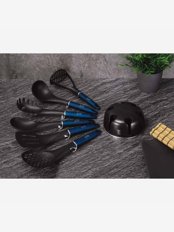 Berlingerhaus Sada kuchyňského náčiní ve stojanu BERLINGERHAUS Aquamarine Metallic Line  (7 ks)