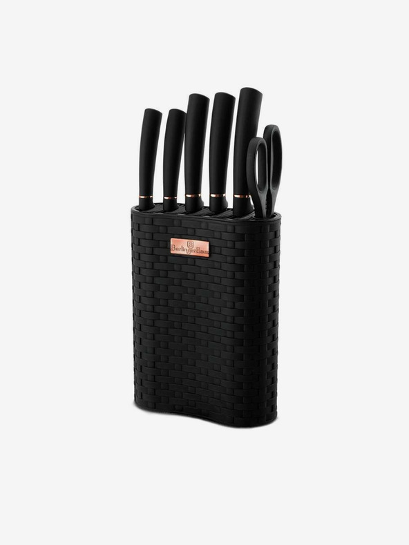 Berlingerhaus Sada nožů ve stojanu 7 ks BERLINGERHAUS Black Rose Collection