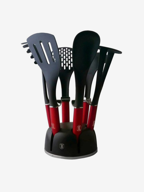 Berlingerhaus Kuchyňské náčiní ve stojanu sada BERLINGERHAUS Burgundy Metallic Line (7 ks)