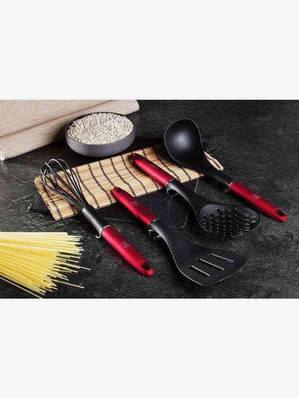 Berlingerhaus Kuchyňské náčiní ve stojanu sada BERLINGERHAUS Burgundy Metallic Line (7 ks)