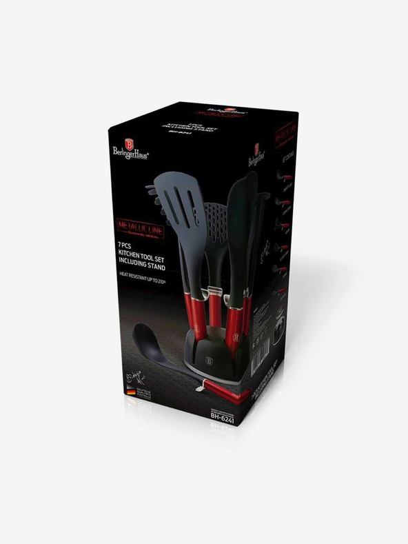 Berlingerhaus Kuchyňské náčiní ve stojanu sada BERLINGERHAUS Burgundy Metallic Line (7 ks)