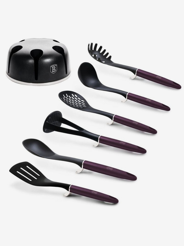 Berlingerhaus Kuchyňské náčiní ve stojanu sada BERLINGERHAUS Purple Eclipse Collection (7 ks)