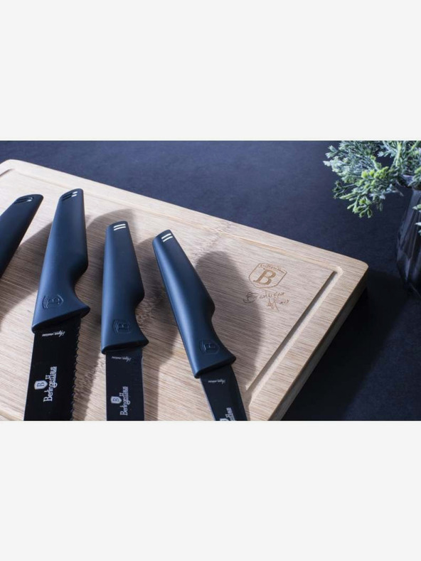 Berlingerhaus Sada pěti nožů + prkénko BERLINGERHAUS Aquamarine Metallic Line