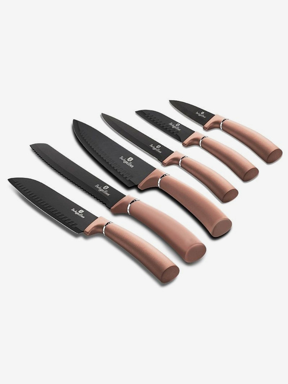Berlingerhaus Sada šesti nožů s nepřilnavým povrchem BERLINGERHAUS Rosegold Metallic Line