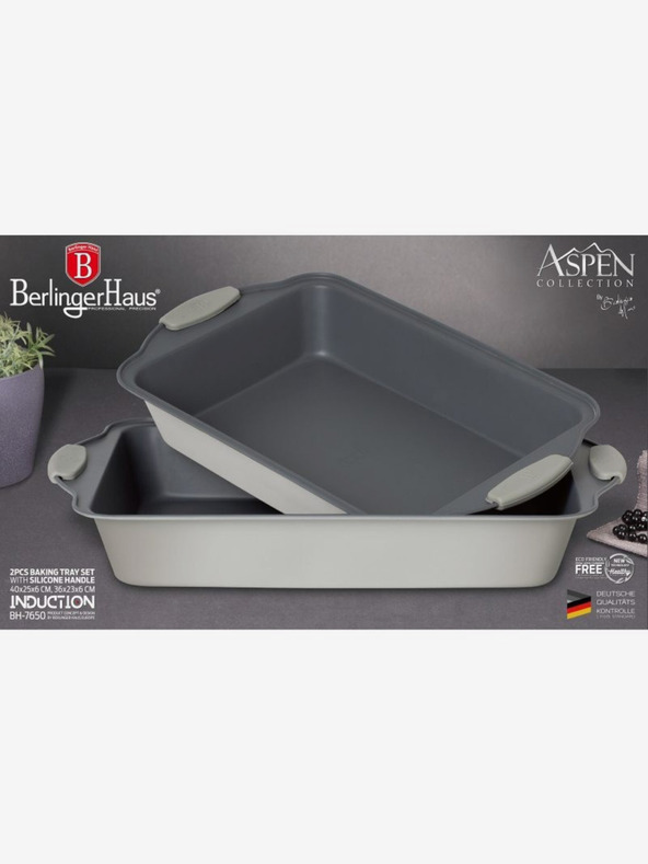 Berlingerhaus Pečící plech s titanovým nepřilnavým povrchem sada 2 ks Aspen Collection BERLINGERHAUS