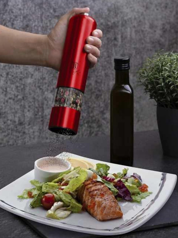 Berlingerhaus Sada dvou elektrických mlýnků na pepř a sůl BERLINGERHAUS Burgundy Metallic Line