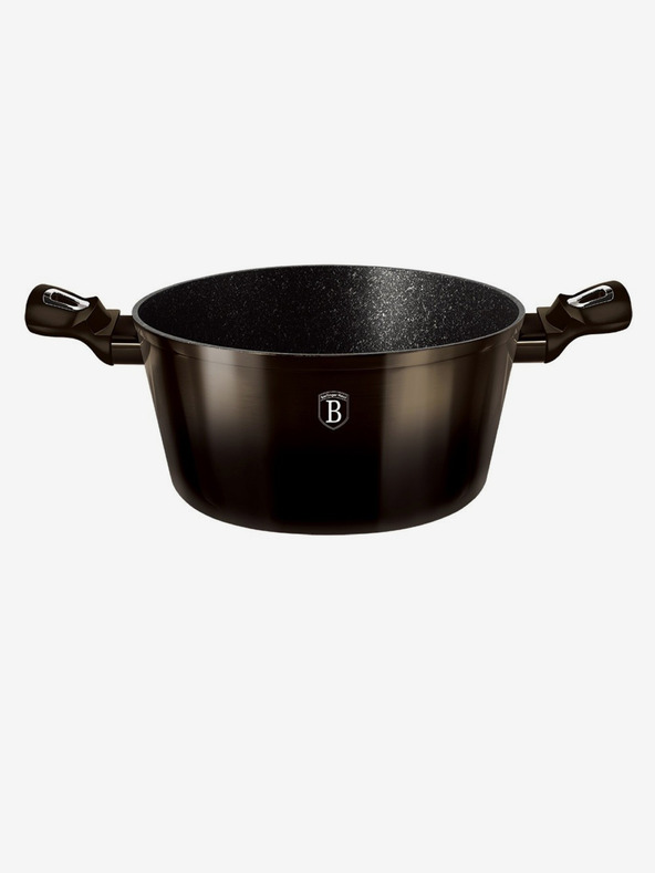 Berlingerhaus Kastrol s mramorovým povrchem 20 cm Shiny Black Collection 2 poklice BERLINGERHAUS