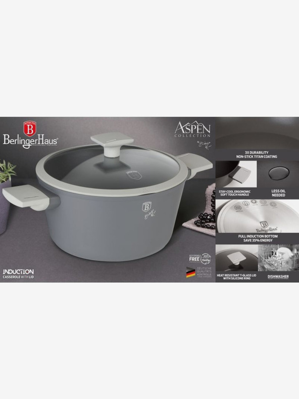 Berlingerhaus Kastrol s titanovým nepřilnavým povrchem 28 cm Aspen Collection BERLINGERHAUS