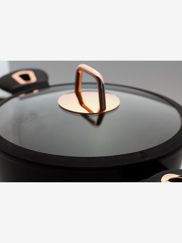 Berlingerhaus Kastrol s poklicí s mramorovým povrchem 20 cm Black Rose Collection BERLINGERHAUS