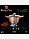 Berlingerhaus Kastrol s mramorovým povrchem a poklicí 24 cm Rosegold Metallic Line BERLINGERHAUS