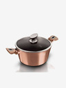 Berlingerhaus Kastrol s mramorovým povrchem a poklicí 30 cm Rosegold Metallic Line BERLINGERHAUS