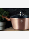 Berlingerhaus Kastrol s mramorovým povrchem a poklicí 28 cm Rosegold Metallic Line BERLINGERHAUS