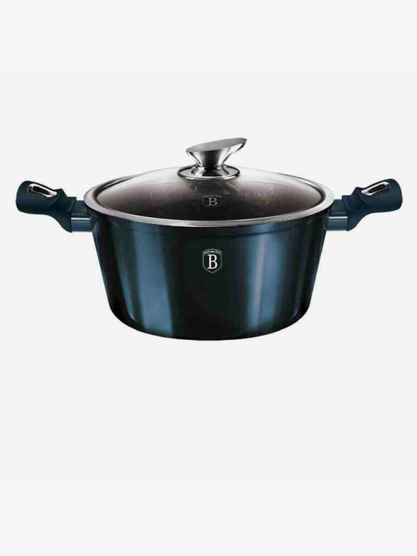 Berlingerhaus Kastrol s mramorovým povrchem a poklicí 30 cm BERLINGERHAUS Metallic Line Aquamarine Edition