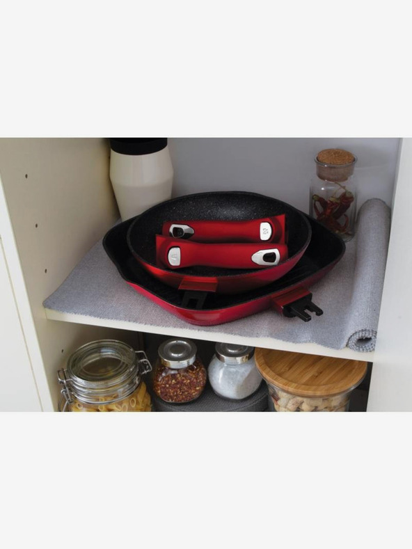 Berlingerhaus Pánev s odnímatelnou rukojetí sada 5 ks Burgundy Metallic Line gril BERLINGERHAUS