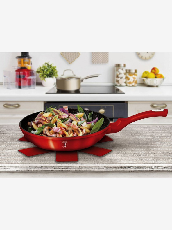 Berlingerhaus Sada nádobí s mramorovým povrchem Burgundy Metallic Line BERLINGERHAUS Burgundy Metallic Line