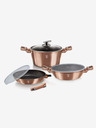 Berlingerhaus Sada nádobí s mramorovým povrchem 6 ks Rosegold Metallic Line BERLINGERHAUS