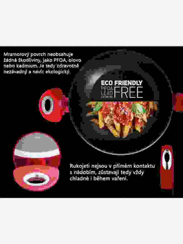 Berlingerhaus Wok pánev s mramorovým povrchem BERLINGERHAUS Burgundy Metallic Line (28 cm)