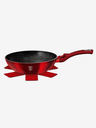 Berlingerhaus Pánev WOK s mramorovým povrchem 30 cm Burgundy Metallic Line BERLINGERHAUS