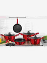 Berlingerhaus Pánev s mramorovým povrchem 20 cm Burgundy Metallic Line BERLINGERHAUS