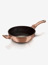 Berlingerhaus Pánev hluboká s mramorovým povrchem a poklicí 28 cm Rosegold Metallic Line BERLINGERHAUS