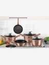 Berlingerhaus Pánev hluboká s mramorovým povrchem a poklicí 28 cm Rosegold Metallic Line BERLINGERHAUS