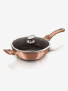 Berlingerhaus Pánev hluboká s mramorovým povrchem a poklicí 28 cm Rosegold Metallic Line BERLINGERHAUS