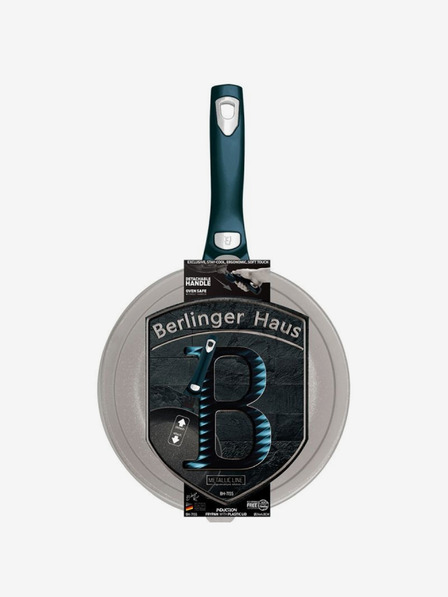 Berlingerhaus Pánev s odnímatelnou rukojetí + víko 24 cm BERLINGERHAUS Metallic Line Aquamarine Edition