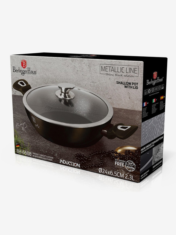Berlingerhaus Pánev hluboká s poklicí 24 cm Shiny Black Collection BERLINGERHAUS
