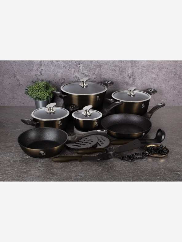 Berlingerhaus Grilovací pánev s mramorovým povrchem BERLINGERHAUS Shiny Black Collection