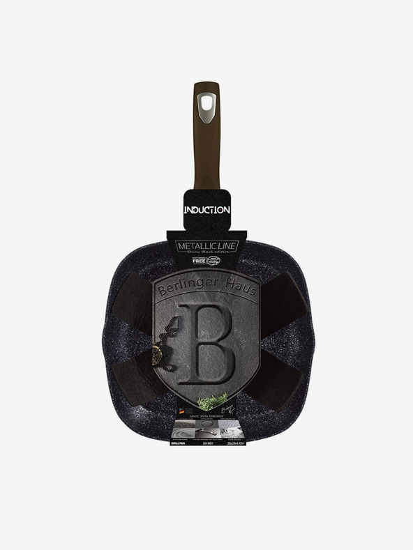 Berlingerhaus Grilovací pánev s mramorovým povrchem BERLINGERHAUS Shiny Black Collection