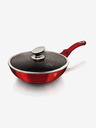 Berlingerhaus Pánev WOK s poklicí s mramorovým povrchem 28 cm Burgundy Metallic Line BERLINGERHAUS