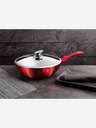 Berlingerhaus Pánev WOK s poklicí s mramorovým povrchem 28 cm Burgundy Metallic Line BERLINGERHAUS