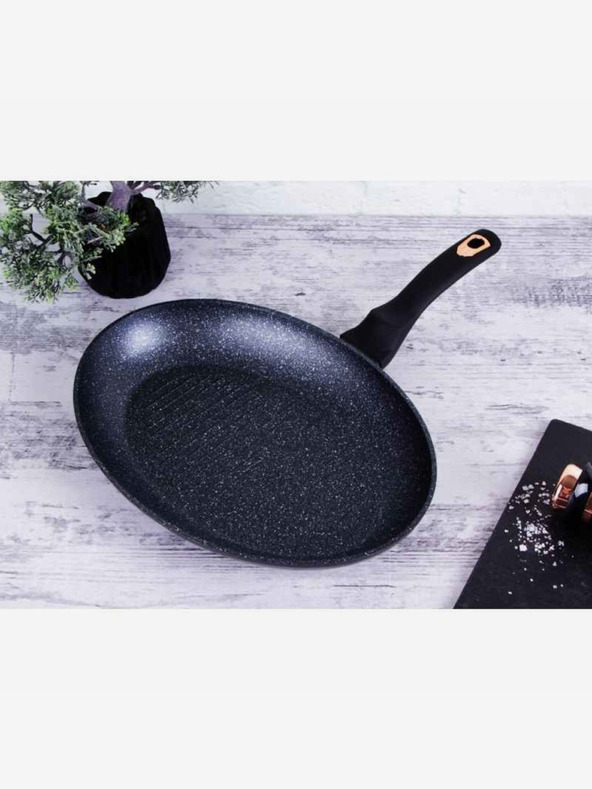 Berlingerhaus Pánev na ryby a steaky s mramorovým povrchem 35 cm Black Rose Collection BERLINGERHAUS