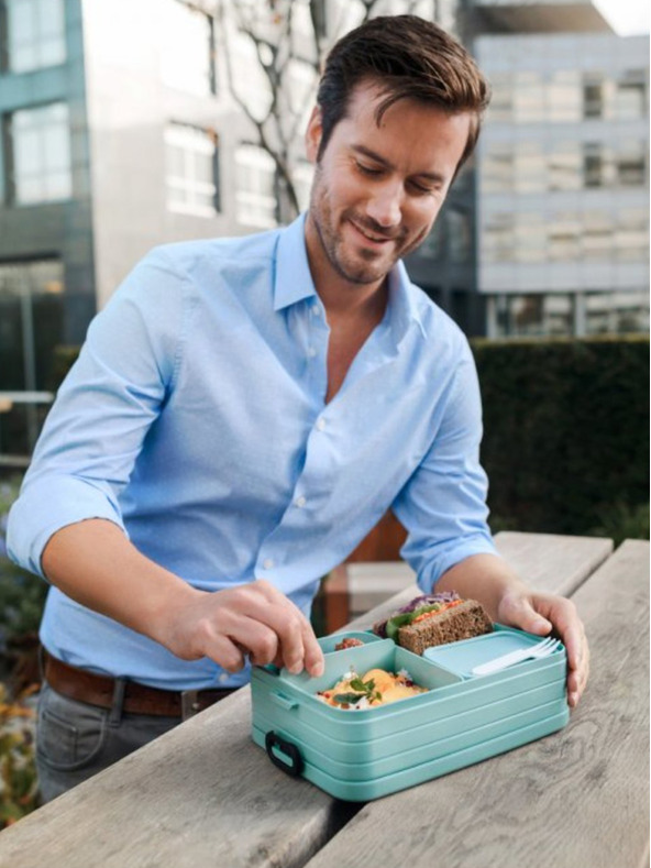 Mepal Světle zelený jídelní box Mepal Bento (900 ml)