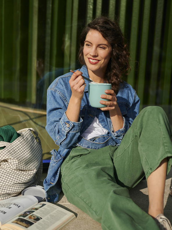 Mepal Růžový jídelní box Mepal Ellipse Mini 300 + 120 ml